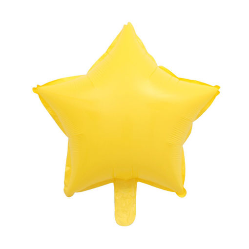 Picture of PASTEL YELLOW STAR FOIL BALLOON 18 INCH